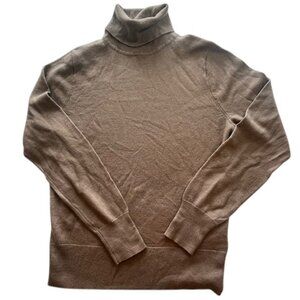 J Crew Tan Wool Blend Turtle Neck Sweater- Size L